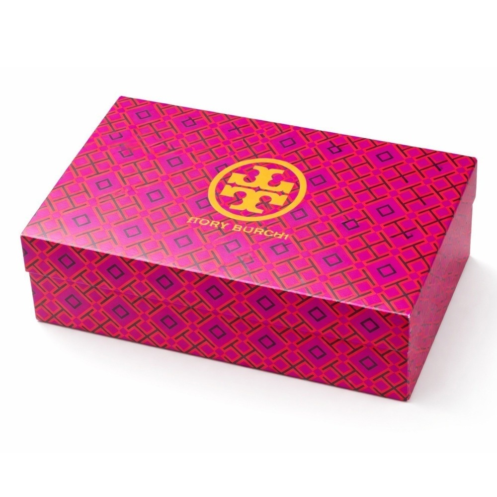 Tory Burch Shoe Box Good Luck Trainer Size 7.5 Pink Orange 12x9x4‎